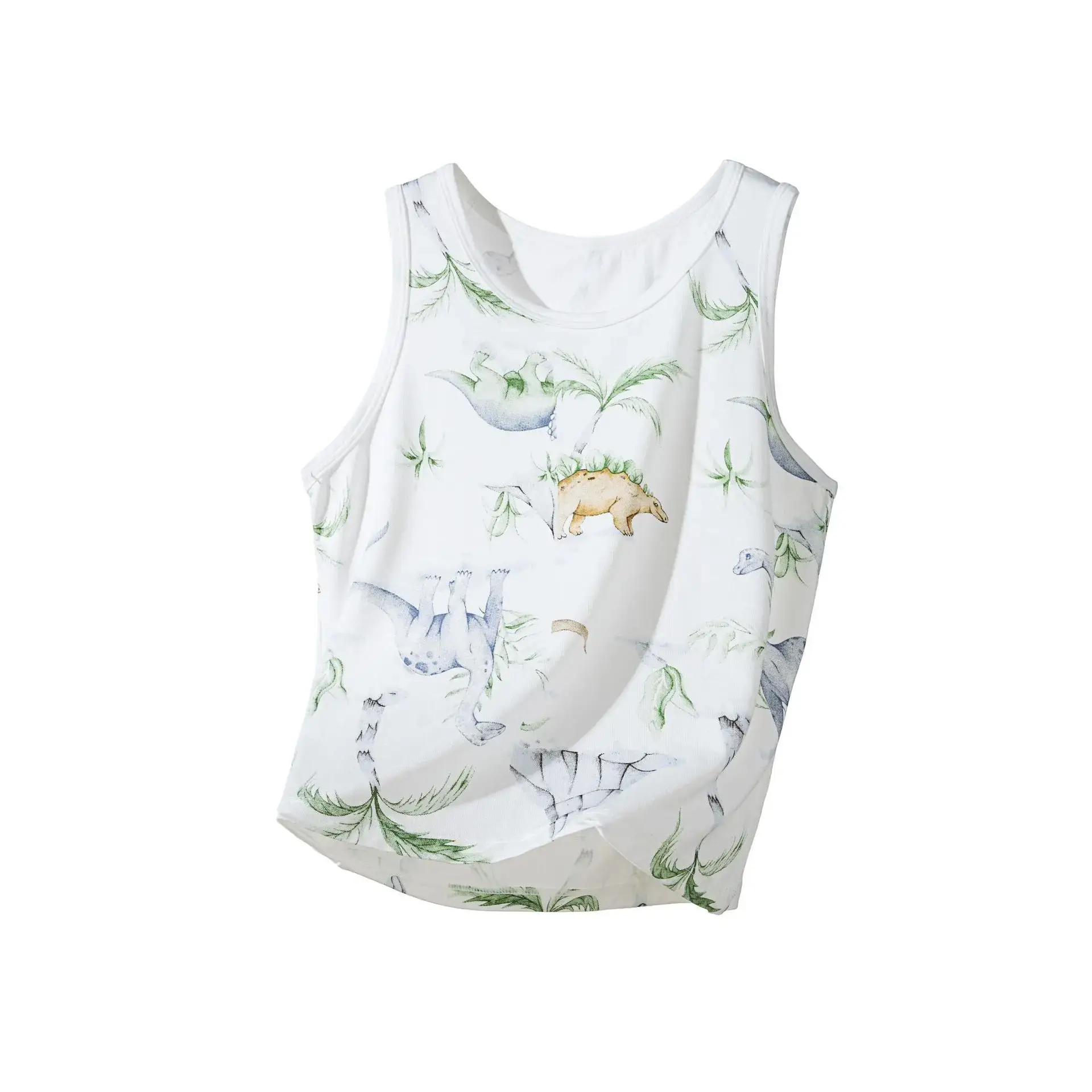 Ultra Thin Baby Sleeveless T-Shirt with Dinosaur Print - Image 7