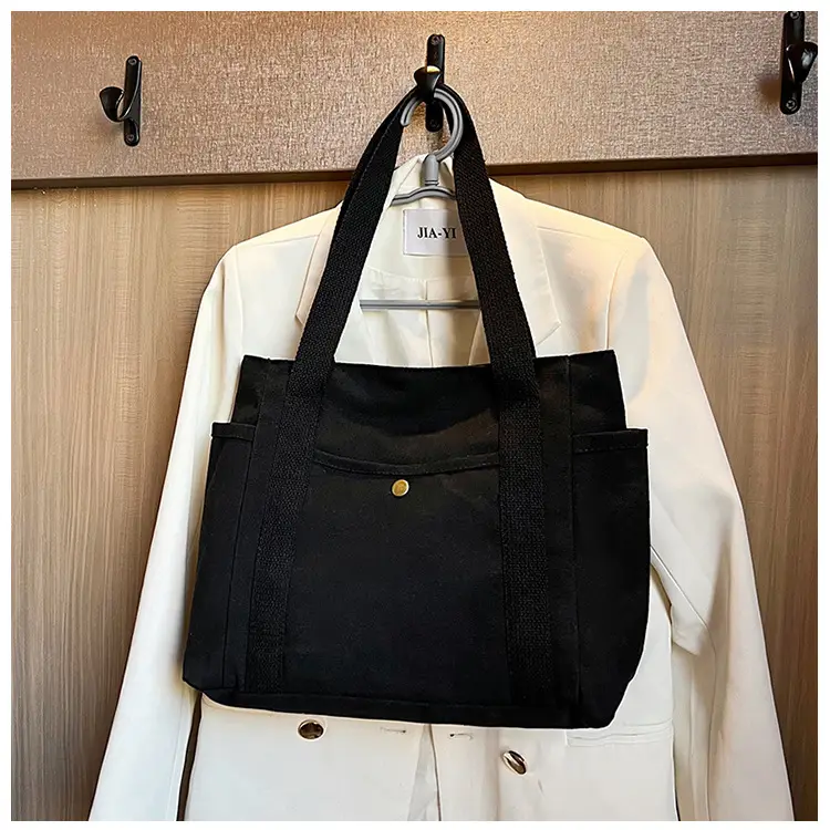 Women's Canvas Shoulder Bag Large Capacity Multi-Pocket — feature 33