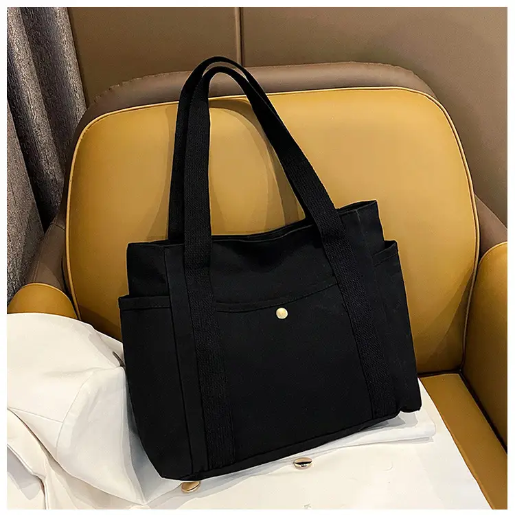Women's Canvas Shoulder Bag Large Capacity Multi-Pocket — feature 37
