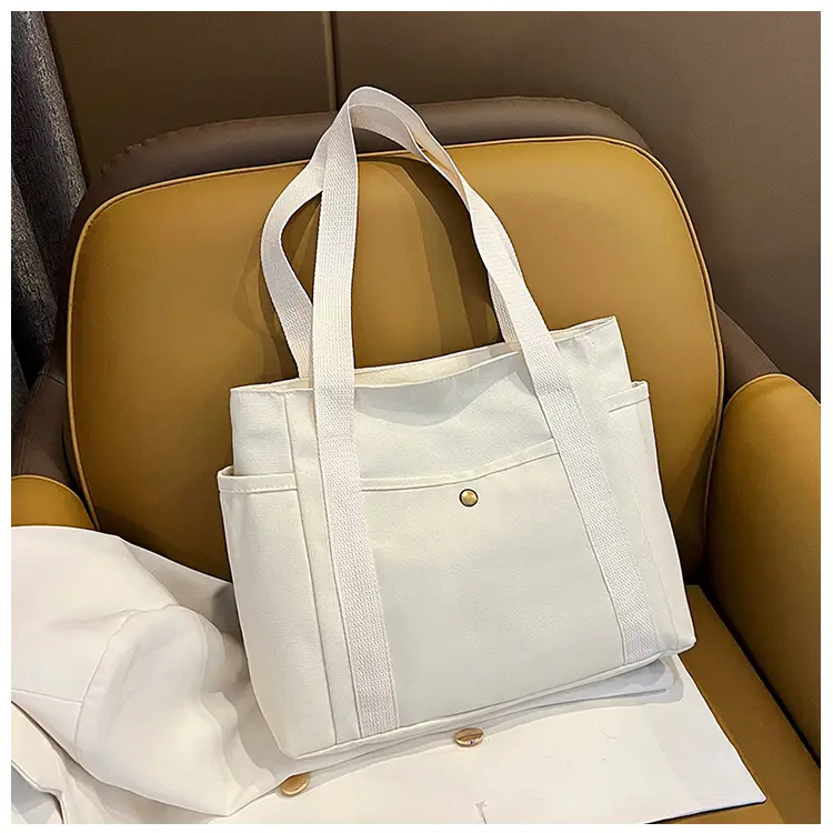 Women's Canvas Shoulder Bag Large Capacity Multi-Pocket — feature 45