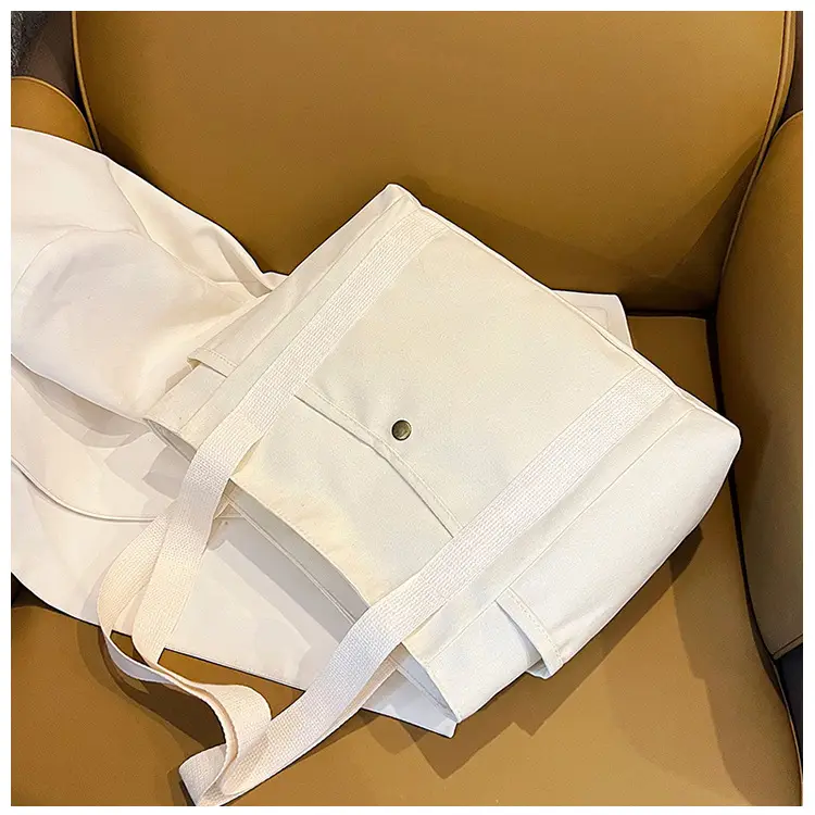 Women's Canvas Shoulder Bag Large Capacity Multi-Pocket — feature 47