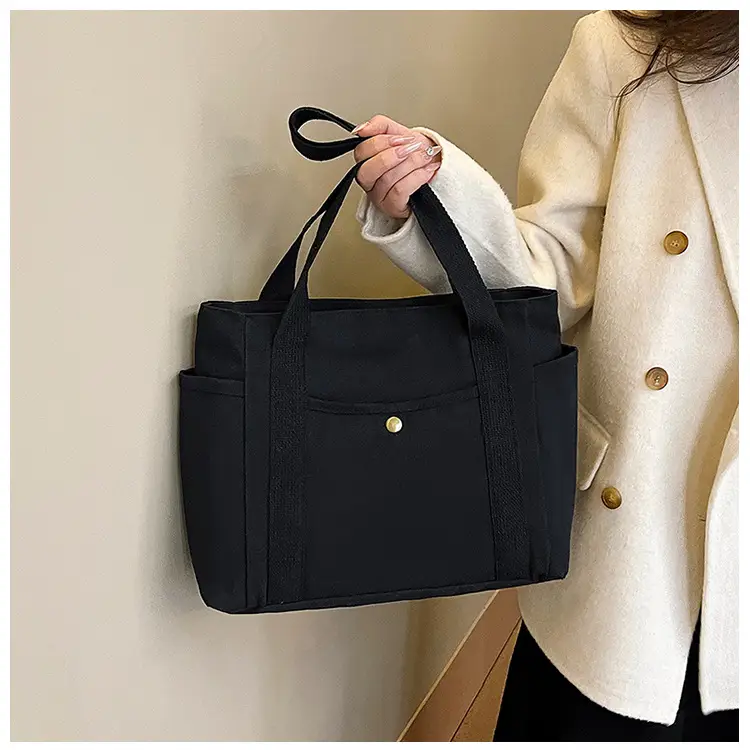 Women's Canvas Shoulder Bag Large Capacity Multi-Pocket — feature 9