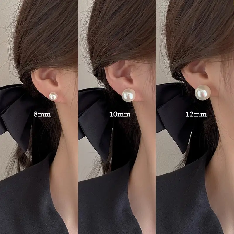 Natural Pearl Earrings High-end 925 Silver Women's Sterling Silver Vintage Mosquito Plate Pearl Ear Clip - Image 32