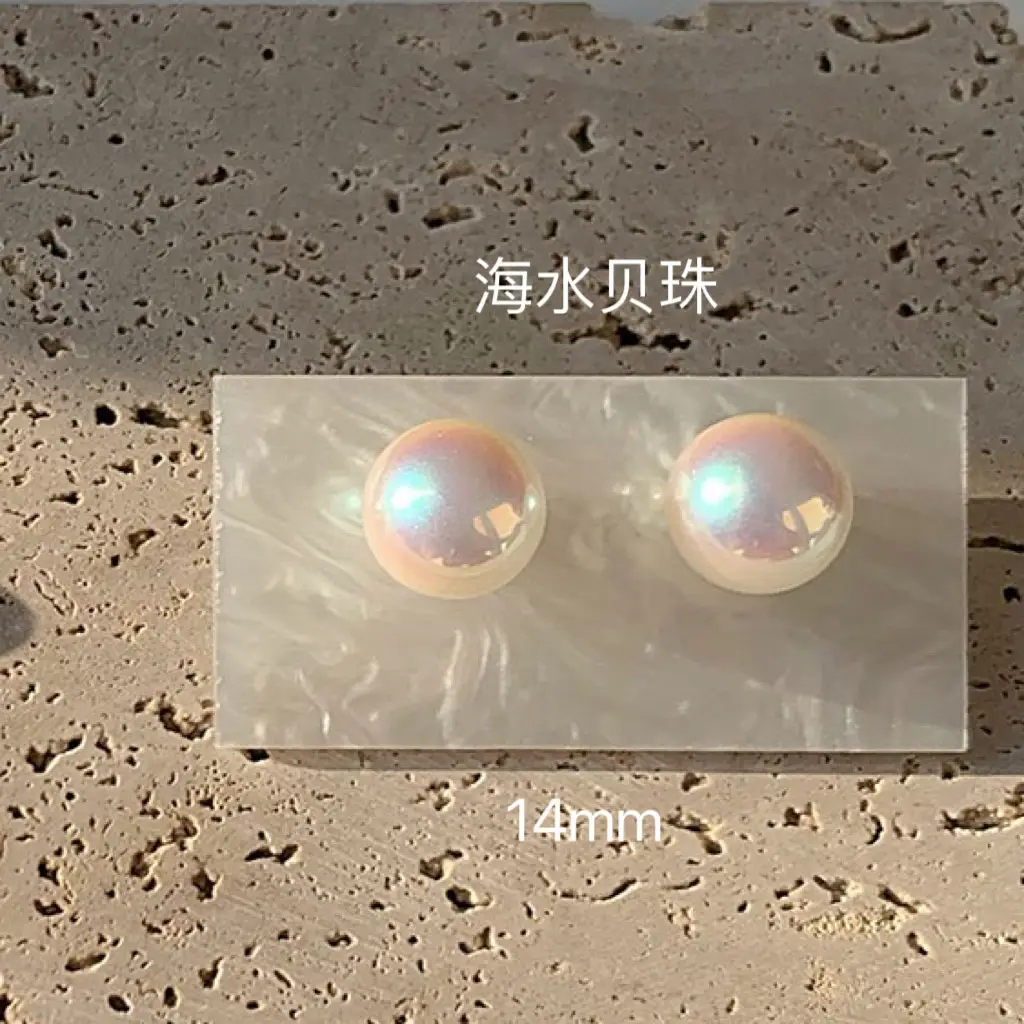 Natural Pearl Earrings High-end 925 Silver Women's Sterling Silver Vintage Mosquito Plate Pearl Ear Clip - Image 4