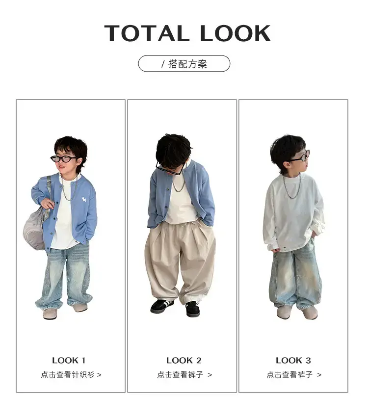 Boys Loose White T-Shirt 2026 Spring Kids Casual Wear — feature 4