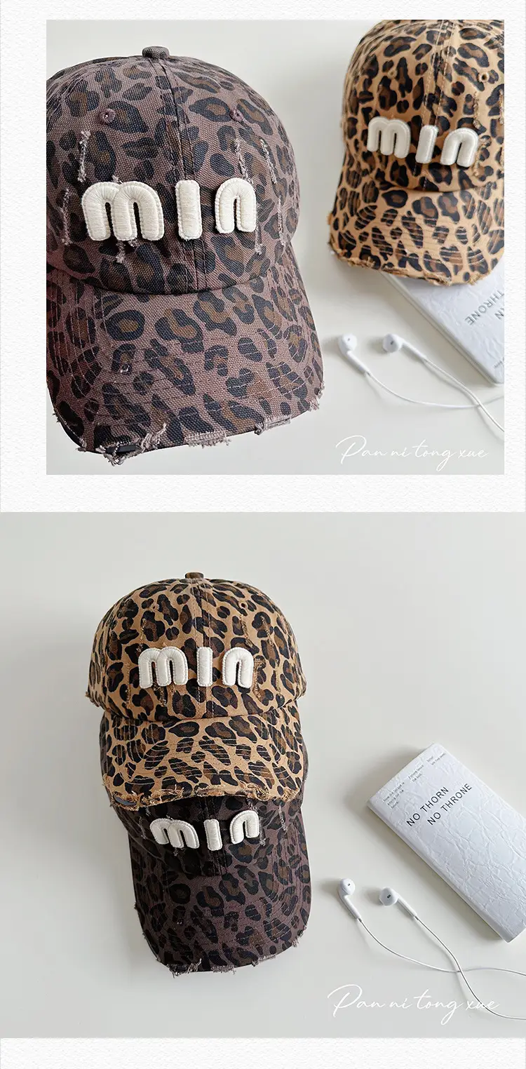 2024 New Korean Style Leopard Print Baseball Cap Women Spring Summer Autumn — feature 26