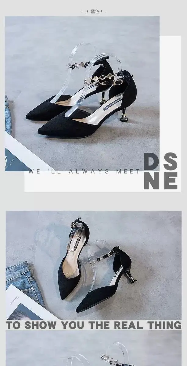 Women's 2025 Spring and Summer New Arrival Pointed Stiletto Heel Fairy Style All-Match Women's Sandals with Buckle Strap — feature 10