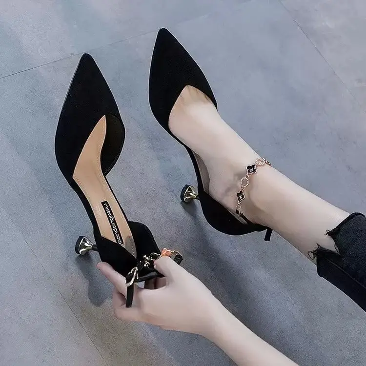 Women's 2025 Spring and Summer New Arrival Pointed Stiletto Heel Fairy Style All-Match Women's Sandals with Buckle Strap — feature 12