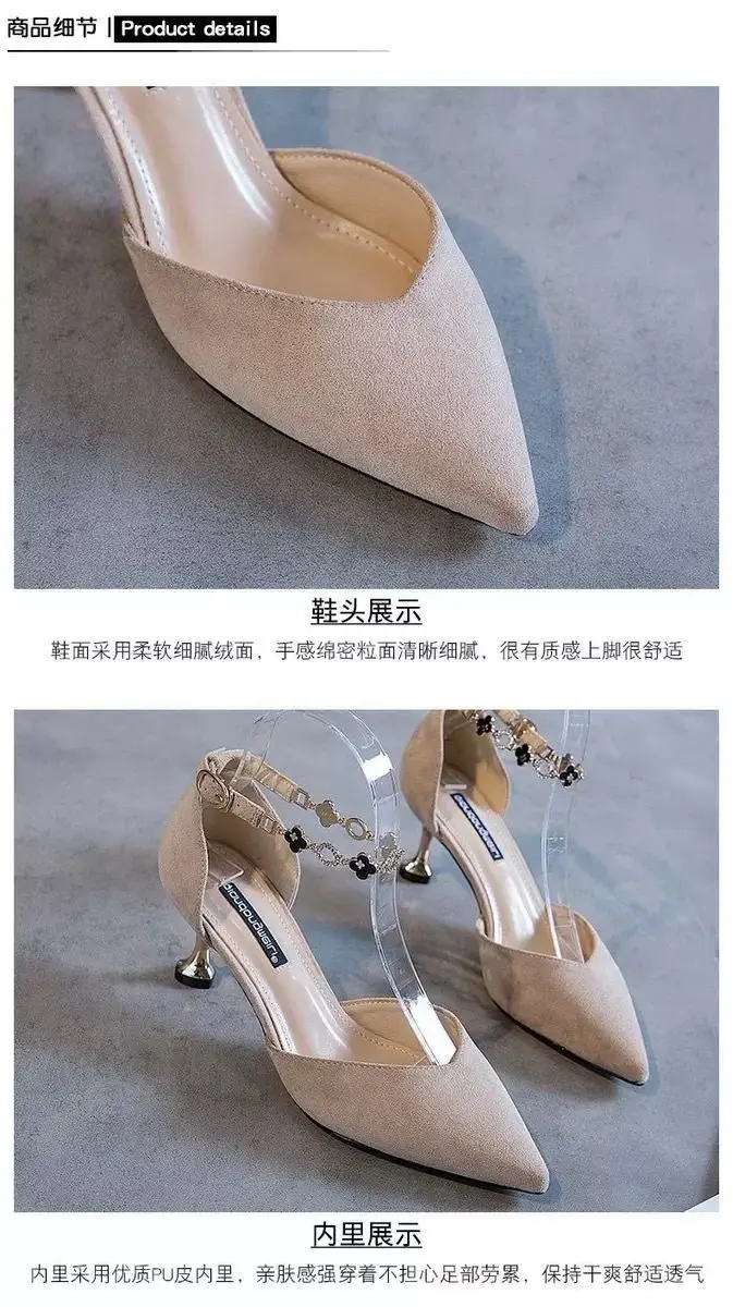 Women's 2025 Spring and Summer New Arrival Pointed Stiletto Heel Fairy Style All-Match Women's Sandals with Buckle Strap — feature 3