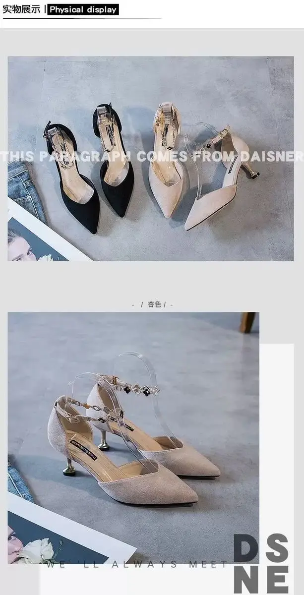 Women's 2025 Spring and Summer New Arrival Pointed Stiletto Heel Fairy Style All-Match Women's Sandals with Buckle Strap — feature 8