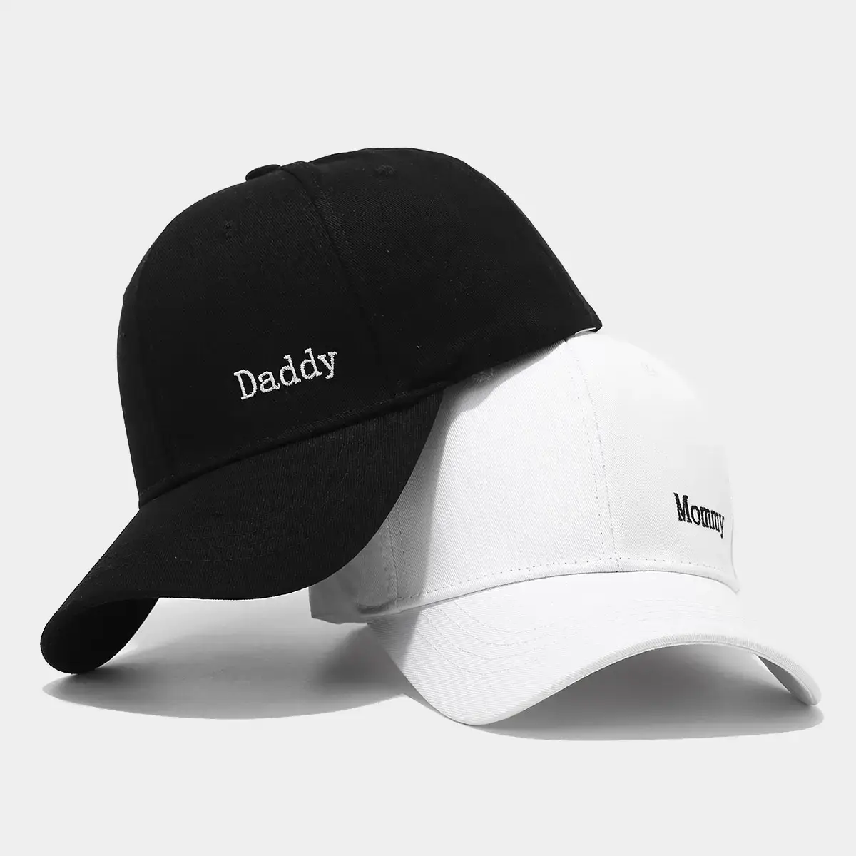 Black Embroidered Baseball Caps for Mommy & Daddy — feature 4