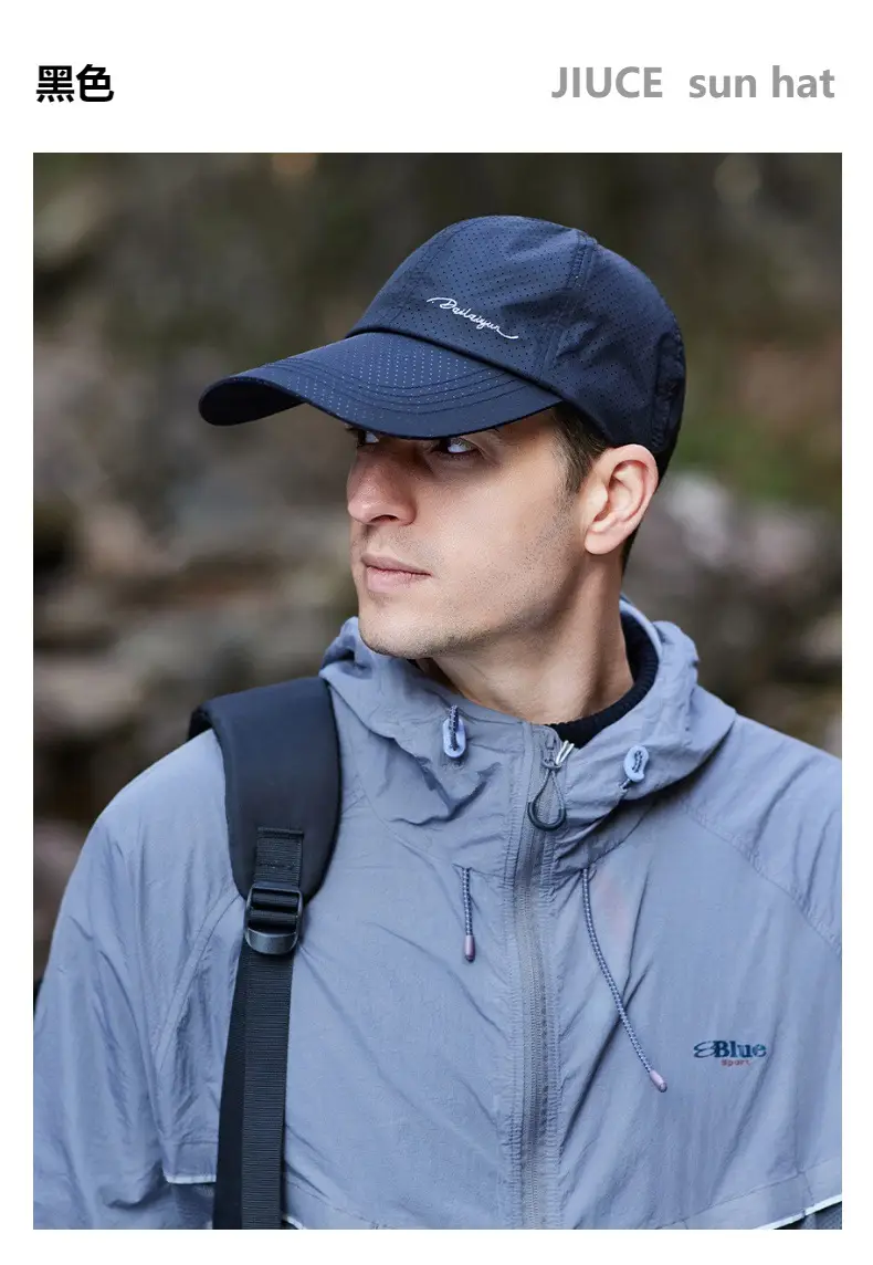 Men's Honeycomb Baseball Cap Blue Quick-Drying — feature 10