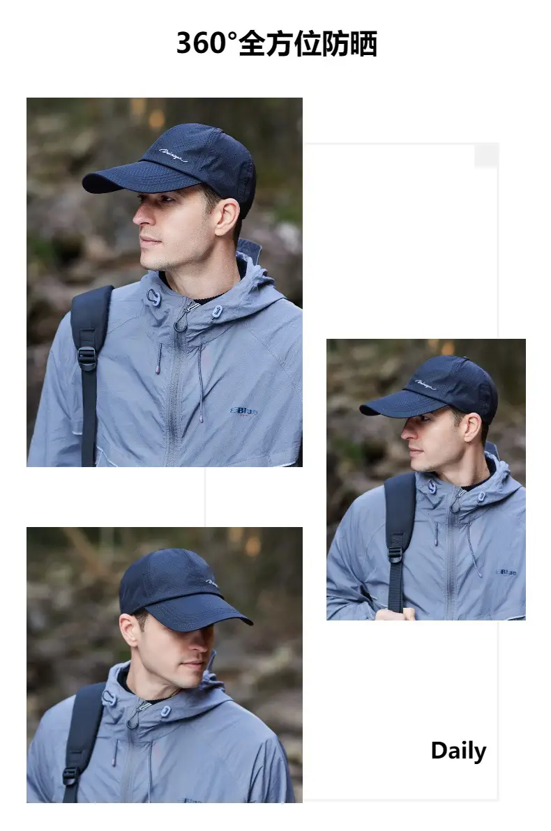 Men's Honeycomb Baseball Cap Blue Quick-Drying — feature 11