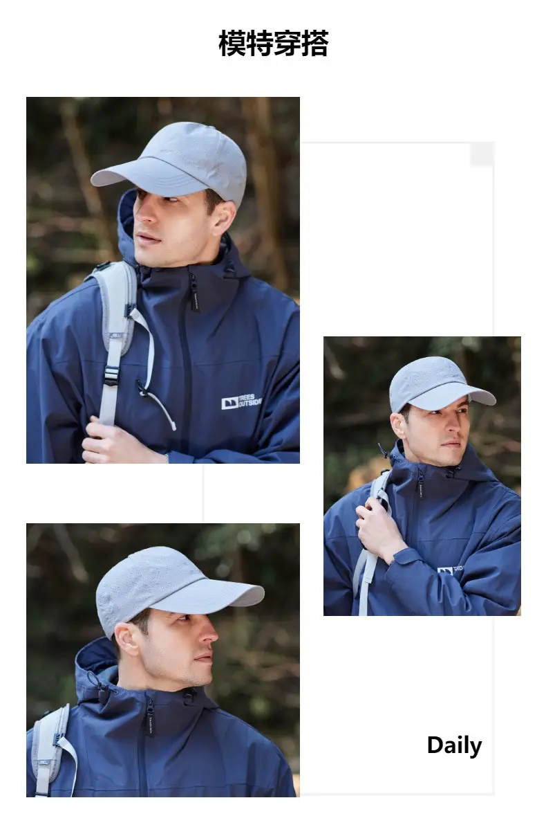 Men's Honeycomb Baseball Cap Blue Quick-Drying — feature 14