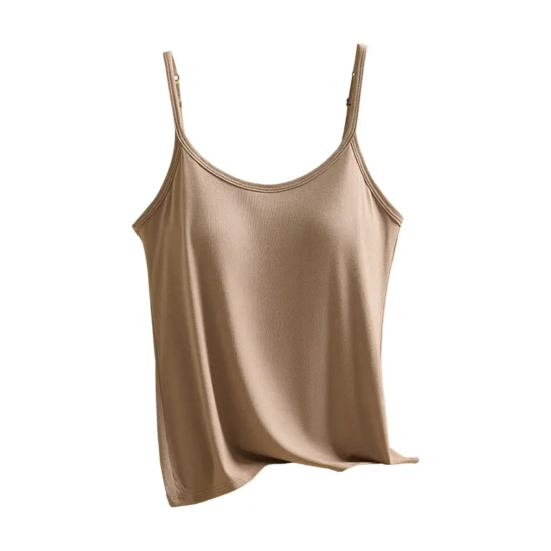 Modal Adjustable Camisole Women's Belt Chest Pad One-piece Threaded plus size Base Shirt Beautiful Back Top Outer Wear - Image 9