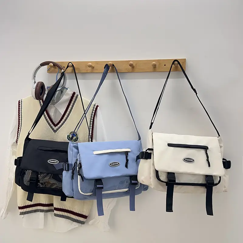 Black Crossbody Bag for Students College Commute - Image 4
