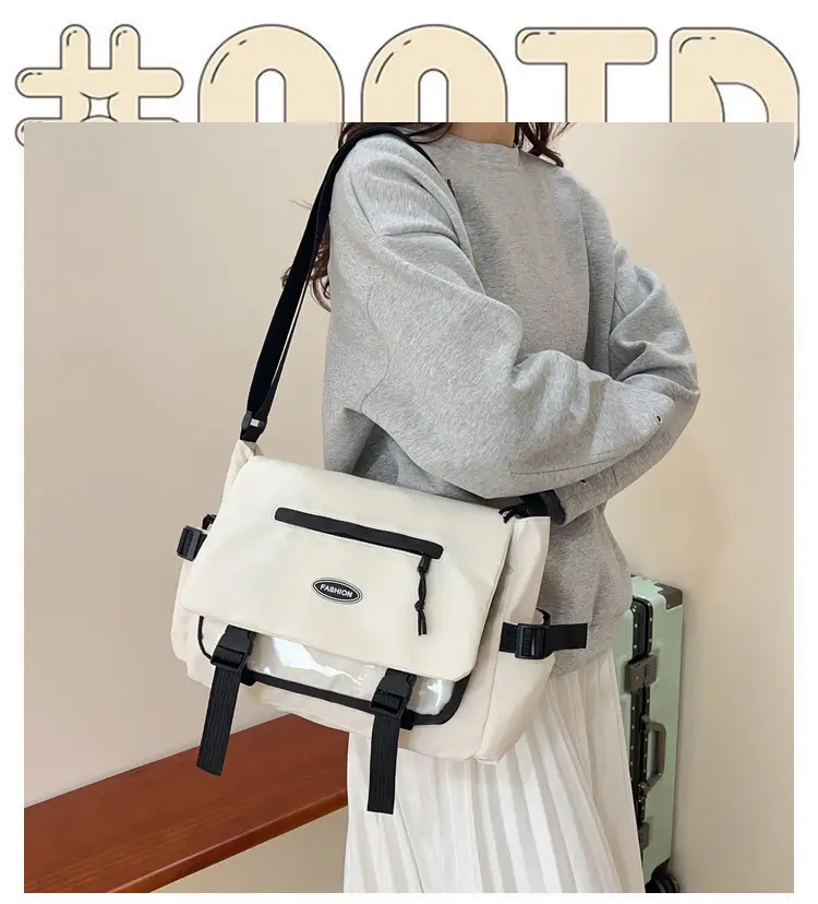 Black Crossbody Bag for Students College Commute — feature 1