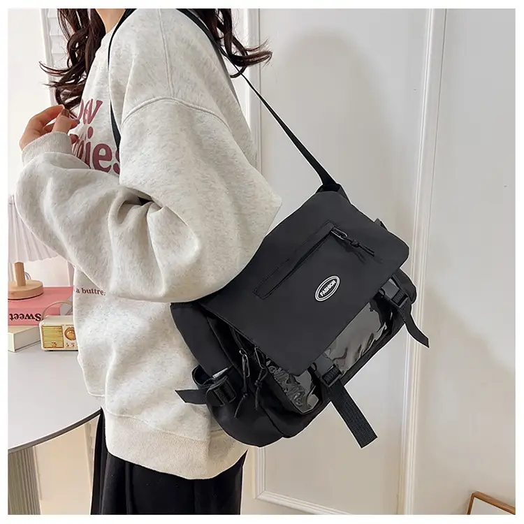Black Crossbody Bag for Students College Commute — feature 21