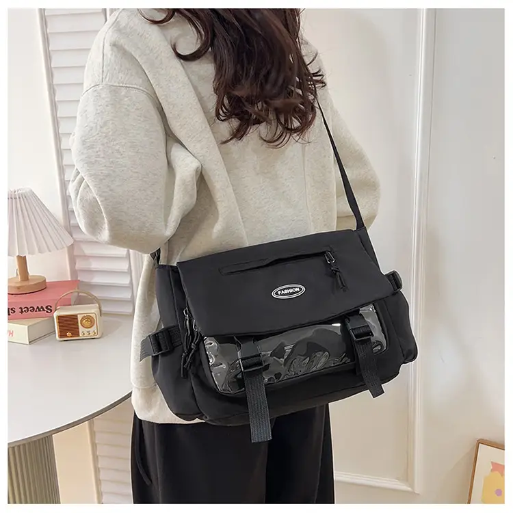 Black Crossbody Bag for Students College Commute — feature 24
