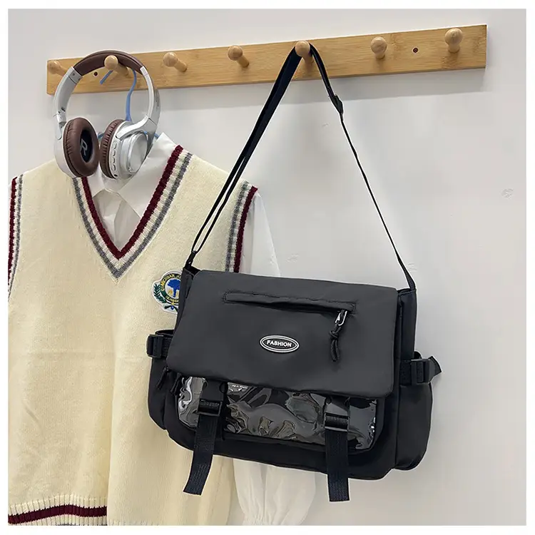 Black Crossbody Bag for Students College Commute — feature 26