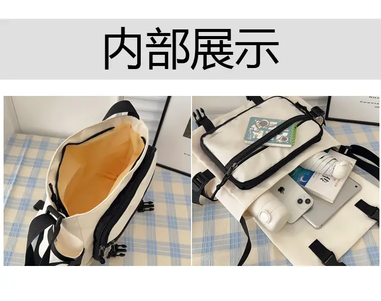 Black Crossbody Bag for Students College Commute — feature 5