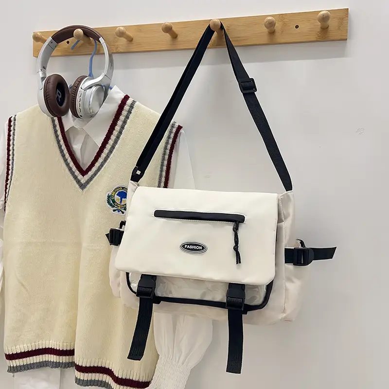 Black Crossbody Bag for Students College Commute - Image 2