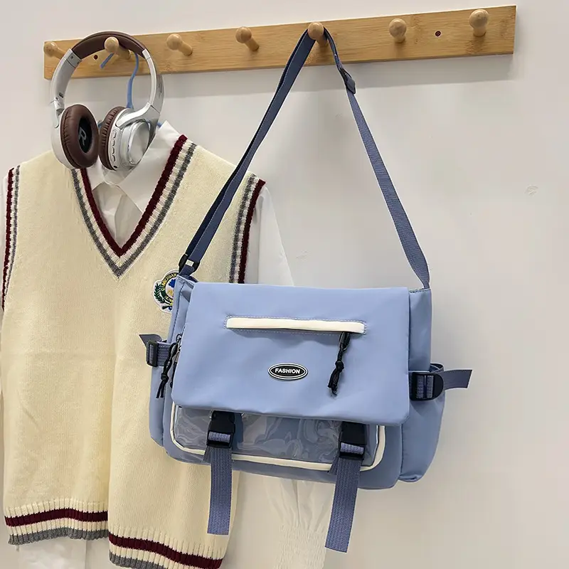 Black Crossbody Bag for Students College Commute - Image 3