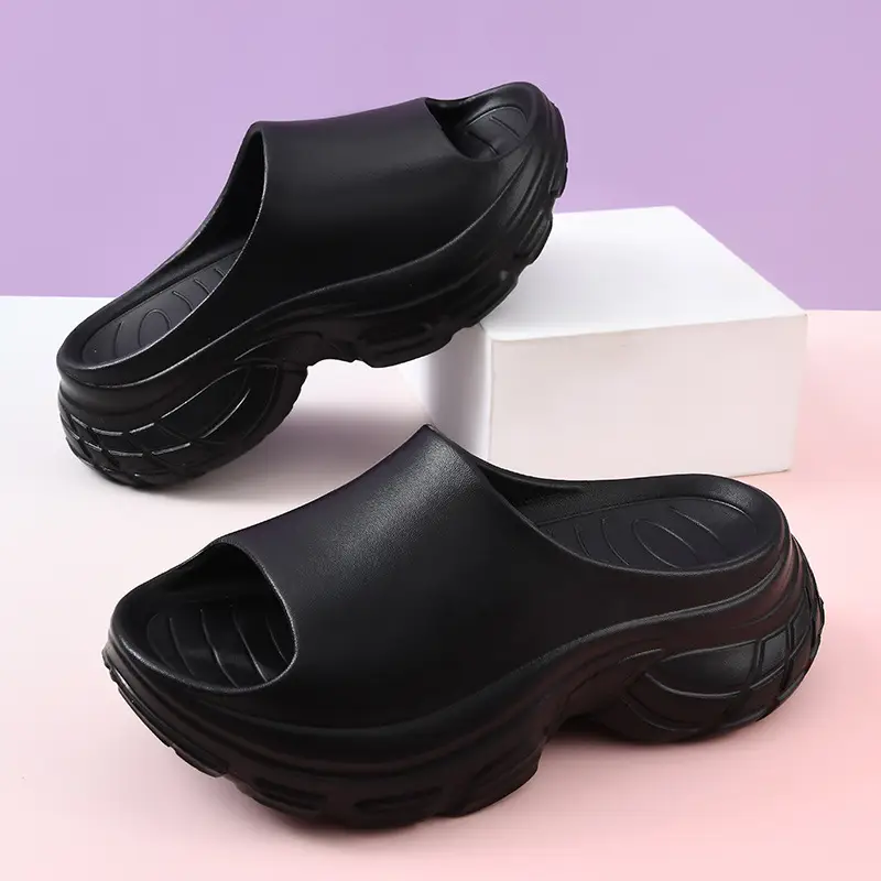 Wholesale thick-soled slippers women's summer new fashion outro height-increasing sandals and slippers beach fashion high-heeled slipper women - Image 6