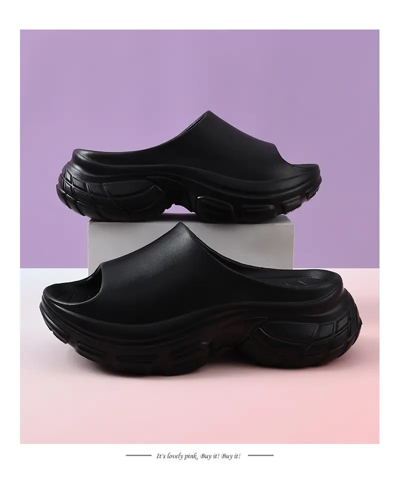 Wholesale thick-soled slippers women's summer new fashion outro height-increasing sandals and slippers beach fashion high-heeled slipper women — feature 12
