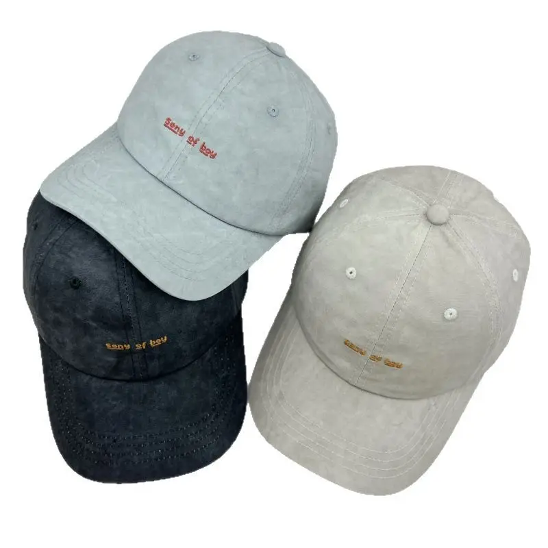 Beige Embroidered Baseball Cap for Men Women Clothing Accessories - Image 13