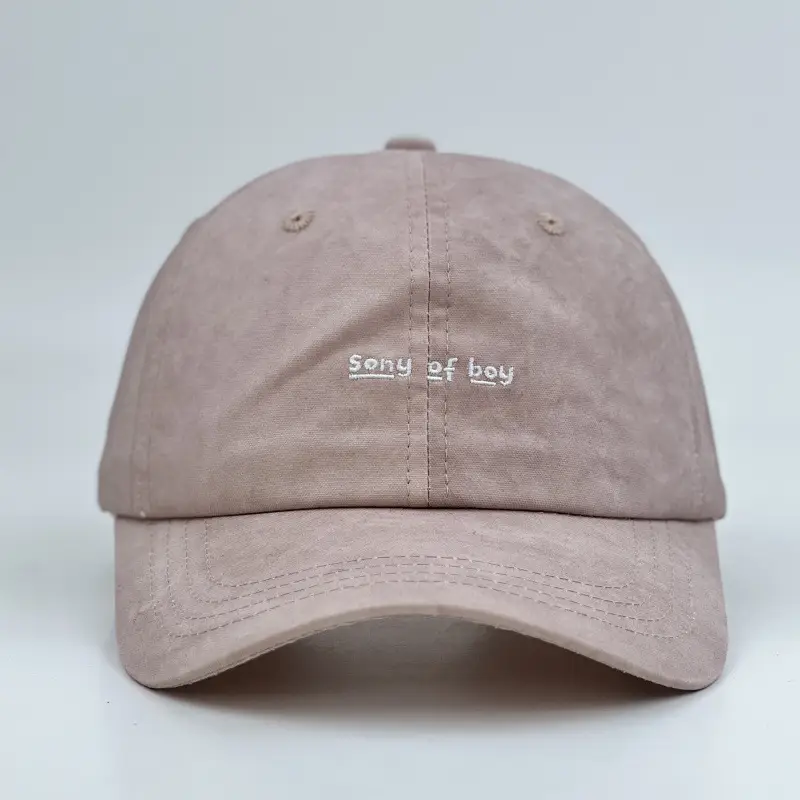 Beige Embroidered Baseball Cap for Men Women Clothing Accessories - Image 3