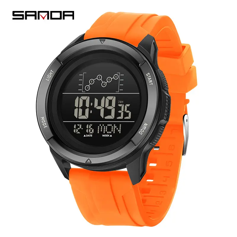 Sanda Digital Alarm Clock with Blue Strap - Image 5