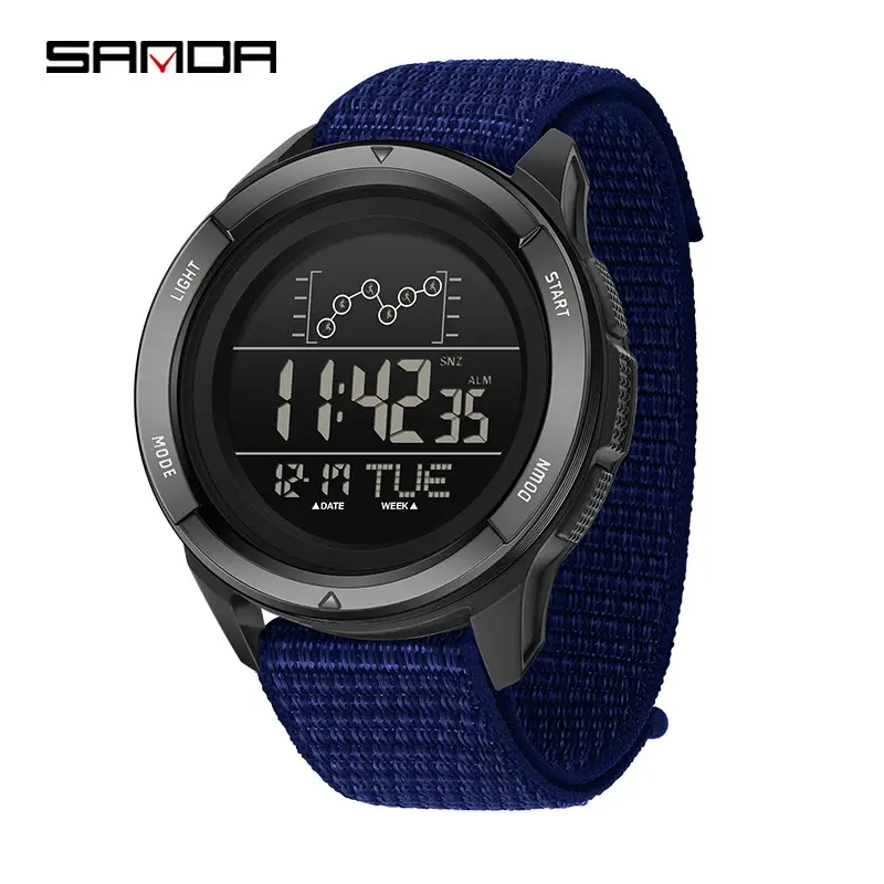 Sanda Digital Alarm Clock with Blue Strap - Image 9