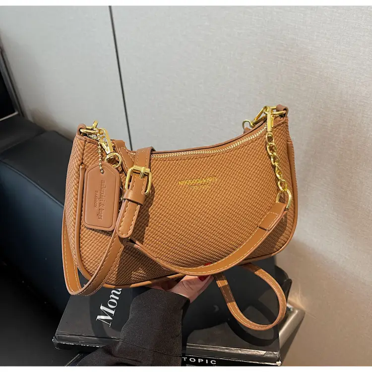 Women's Retro Underarm Crossbody Bag Brown 2025 — feature 32