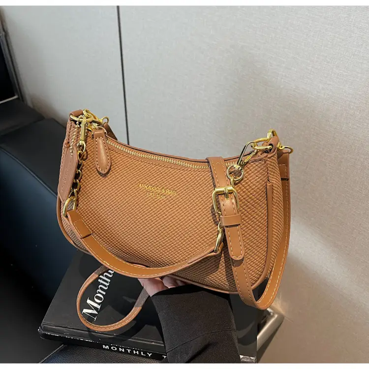 Women's Retro Underarm Crossbody Bag Brown 2025 — feature 33