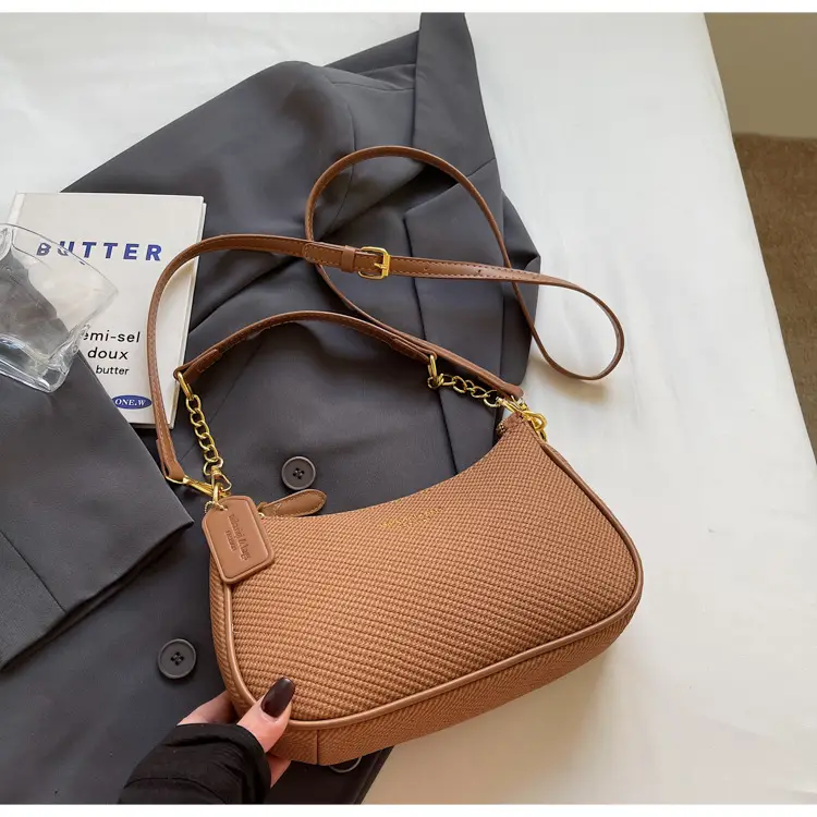 Women's Retro Underarm Crossbody Bag Brown 2025 — feature 34