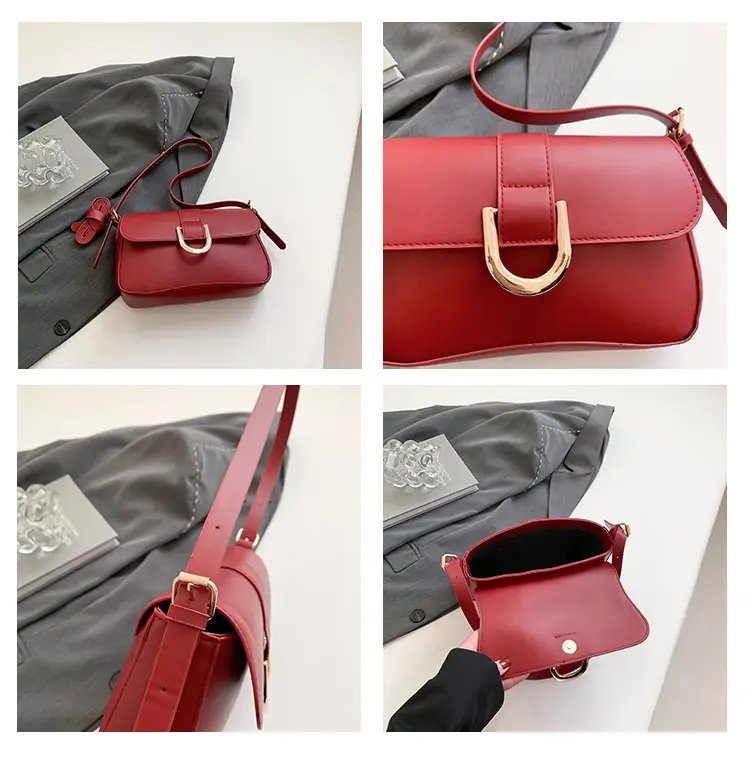 2025 New Arrival Vintage Horseshoe Buckle Shoulder Bag — feature 9
