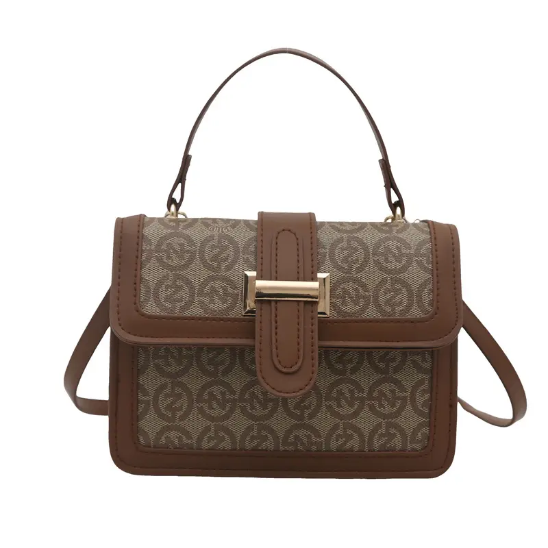 Retro Contrast Shoulder Bag for Women 2025 Spring
