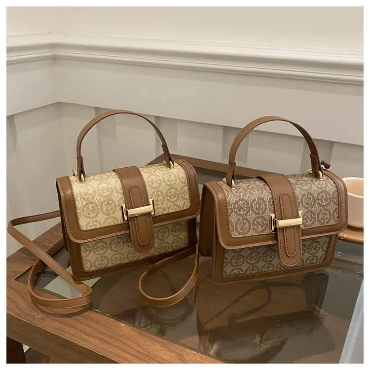 Retro Contrast Shoulder Bag for Women 2025 Spring — feature 12