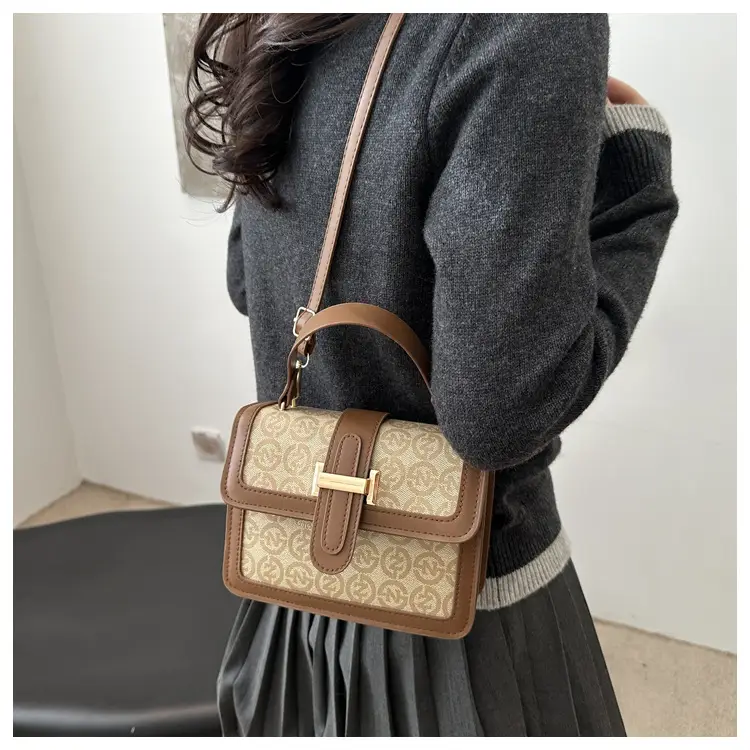 Retro Contrast Shoulder Bag for Women 2025 Spring — feature 14