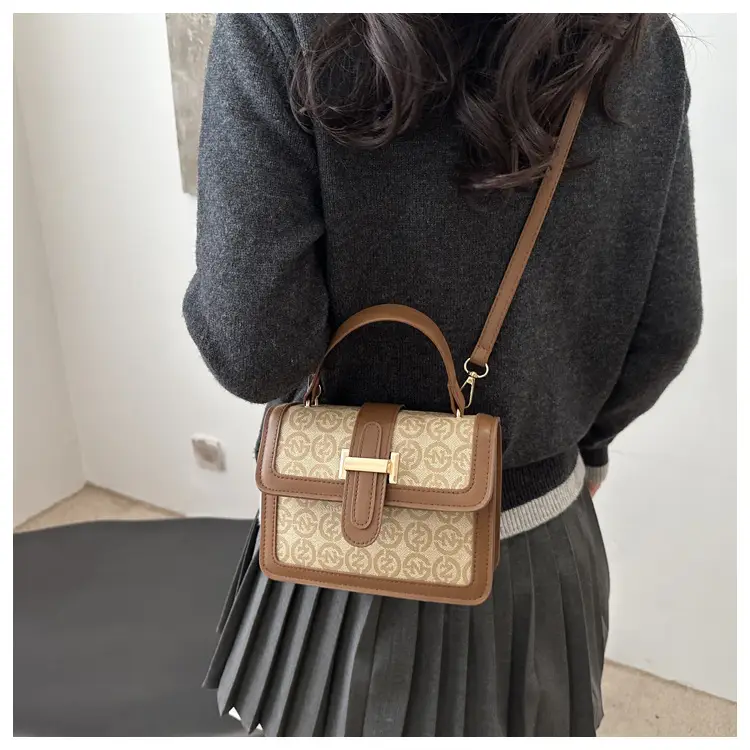 Retro Contrast Shoulder Bag for Women 2025 Spring — feature 19