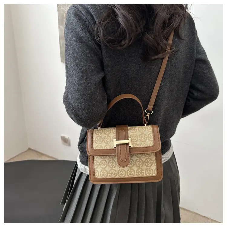 Retro Contrast Shoulder Bag for Women 2025 Spring — feature 20