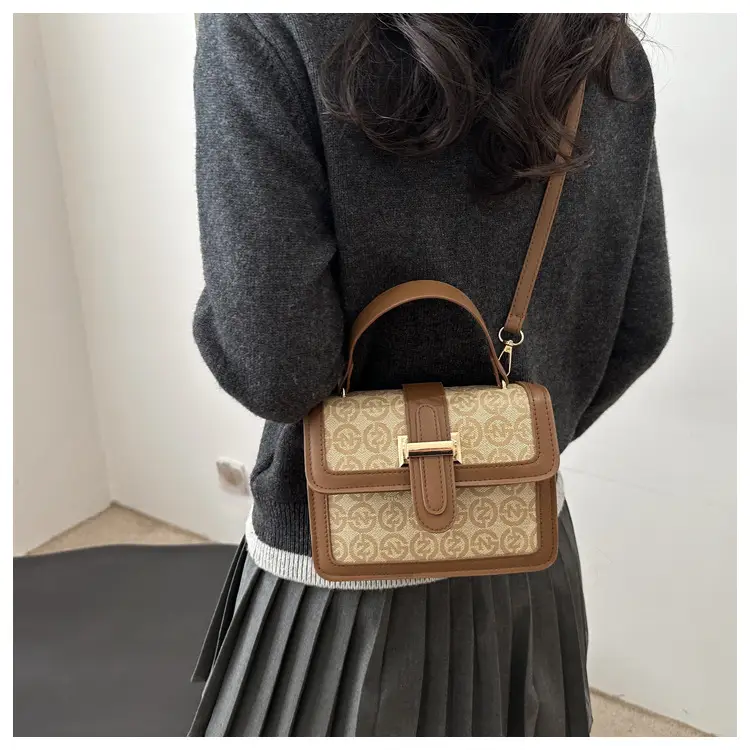 Retro Contrast Shoulder Bag for Women 2025 Spring — feature 21