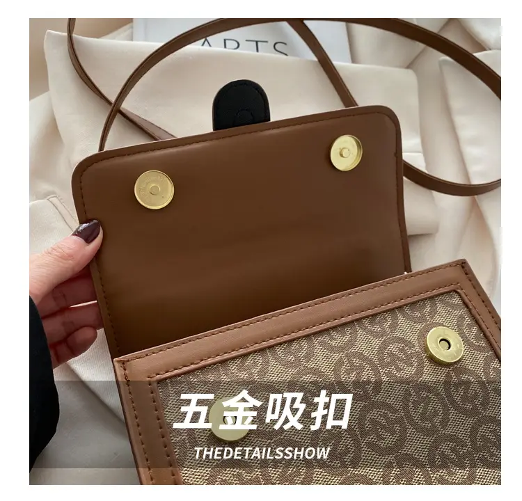 Retro Contrast Shoulder Bag for Women 2025 Spring — feature 6