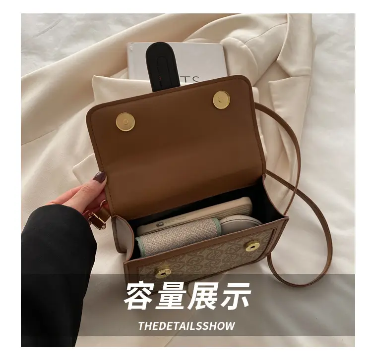 Retro Contrast Shoulder Bag for Women 2025 Spring — feature 8