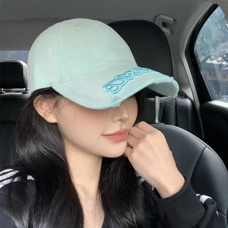 Vintage Washed Blue Baseball Cap for Women Men - Image 6