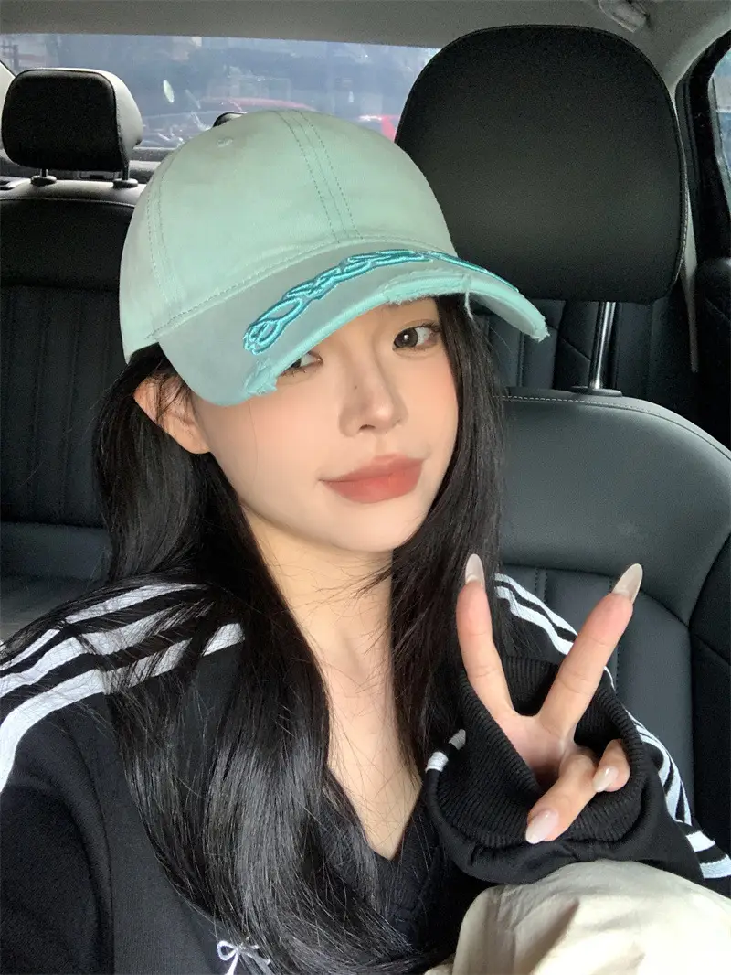 Vintage Washed Blue Baseball Cap for Women Men — feature 10