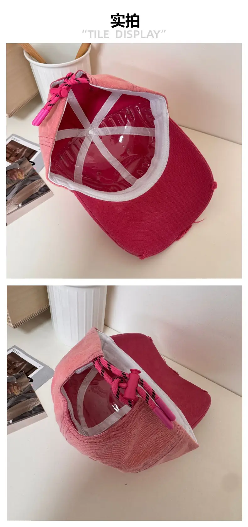 Vintage Washed Blue Baseball Cap for Women Men — feature 5