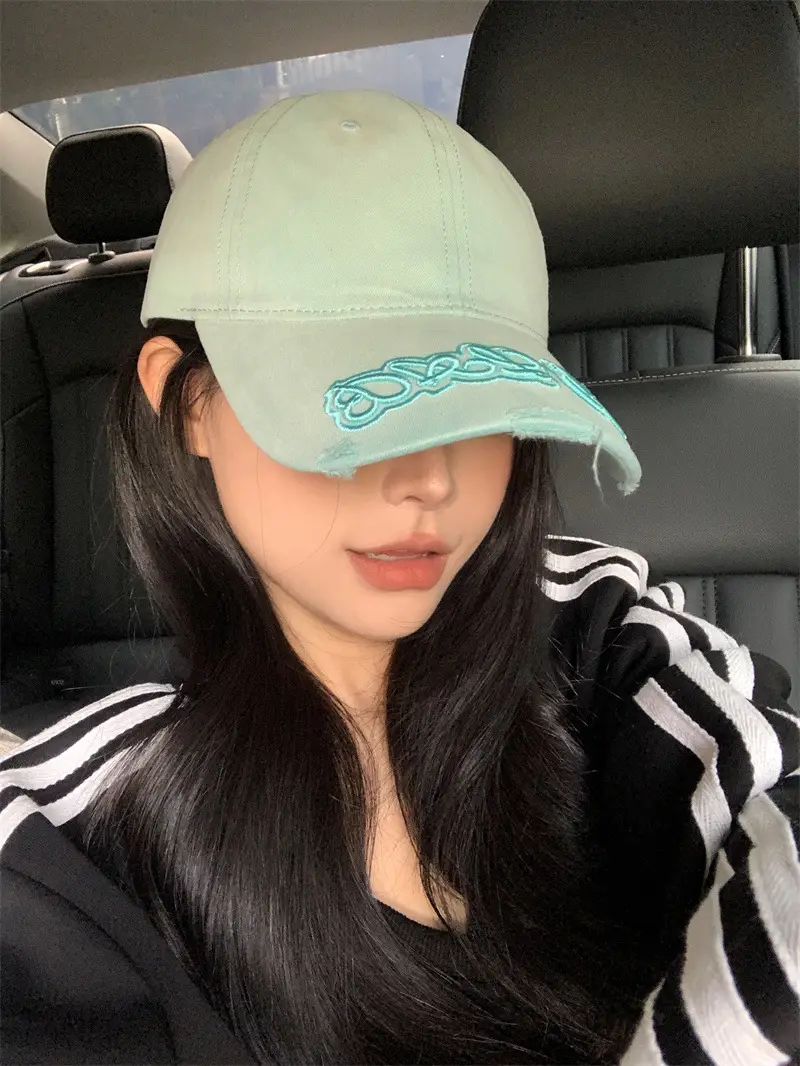 Vintage Washed Blue Baseball Cap for Women Men — feature 9