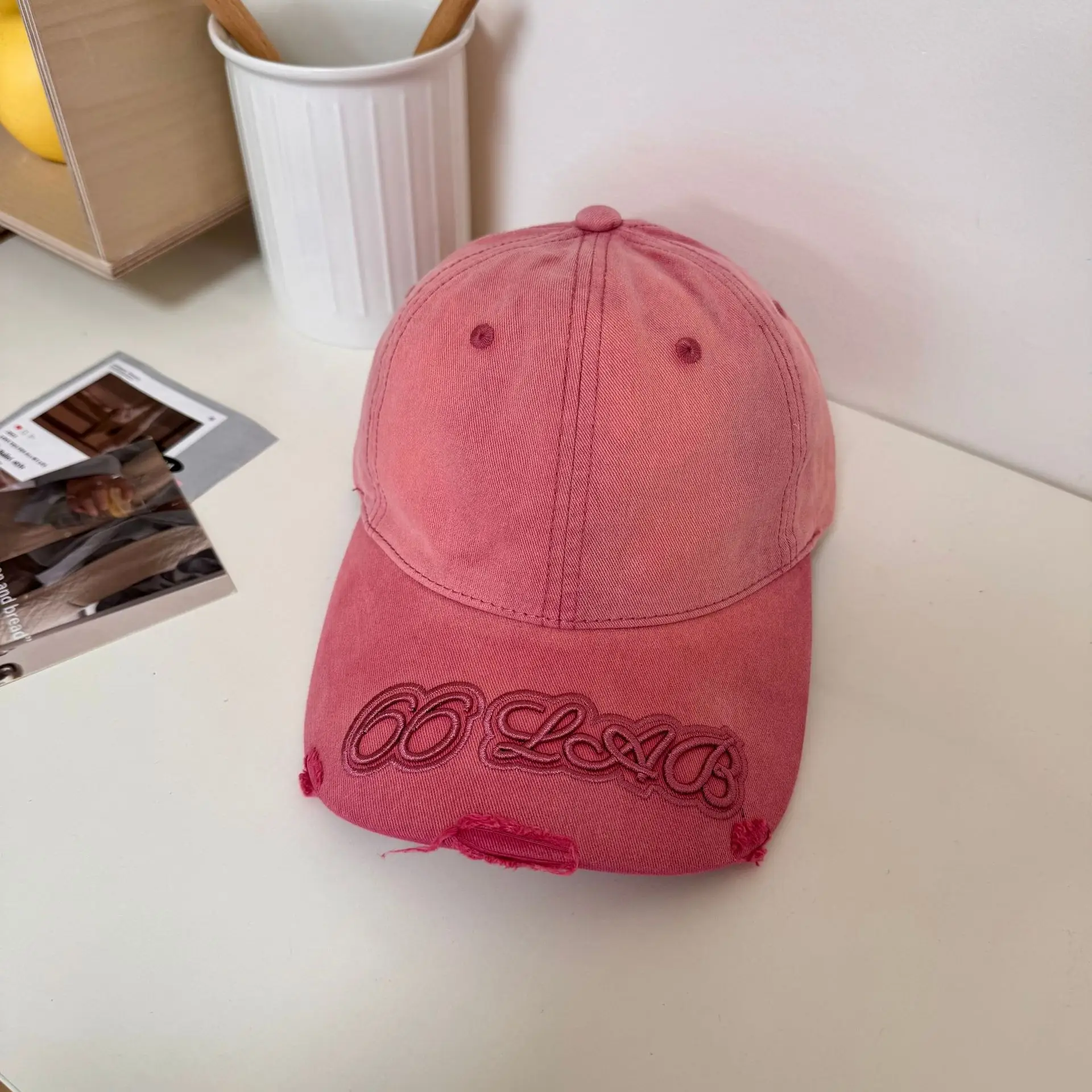 Vintage Washed Blue Baseball Cap for Women Men - Image 3